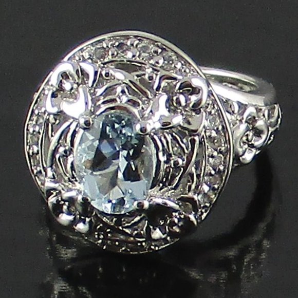 Victoria Wieck 1.11ct Aquamarine "Vine" Ring - Picture 2 of 8